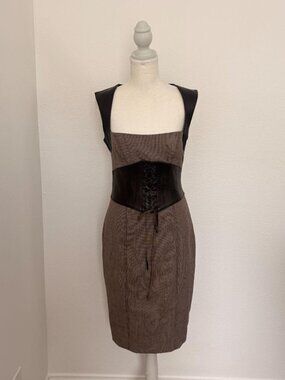 Bebe “office siren” midi dress 🤎 (Medium)